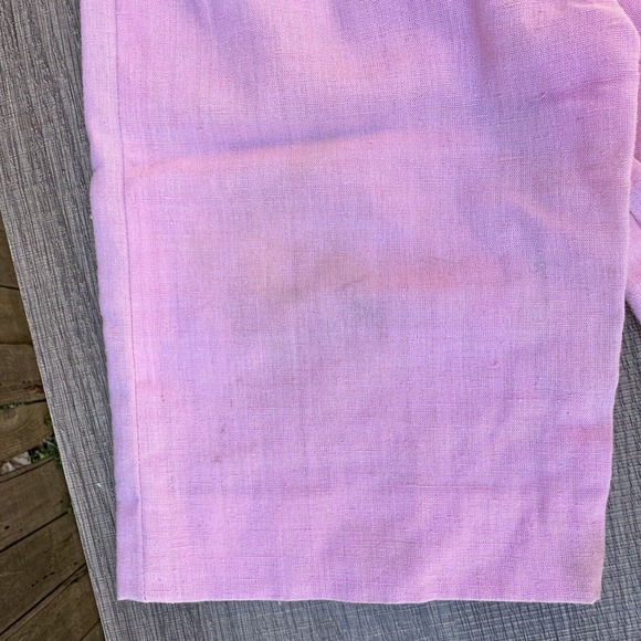 Vintage 1970s Pants Infant Size 18 Months Pink Eyelet Pockets Pull On Retro - Picture 6 of 10